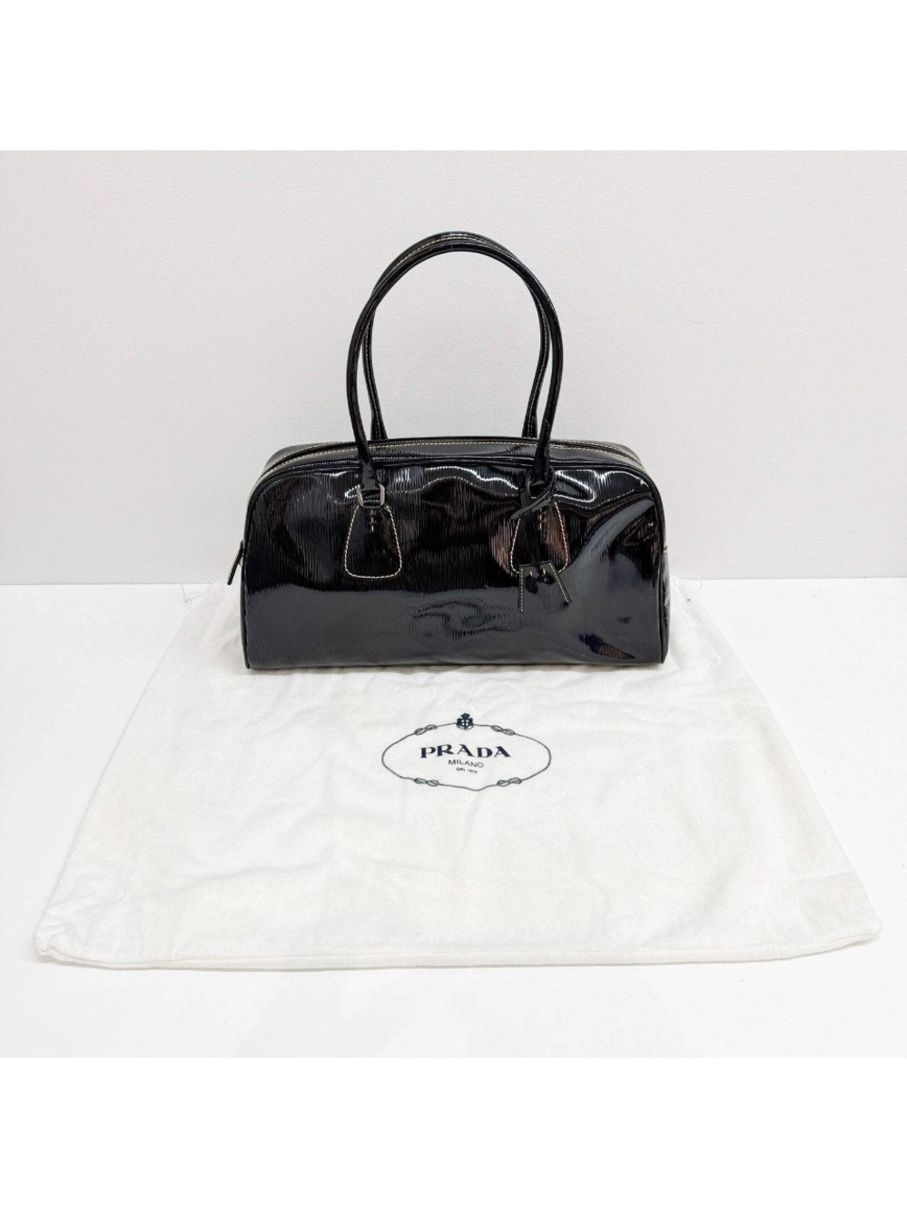 Prada⭐️Venice Black Patent Leather Bowler Bag! Offers are always welcome! - Picture 3 of 16